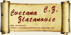Cvetana Zlatanović vizit kartica